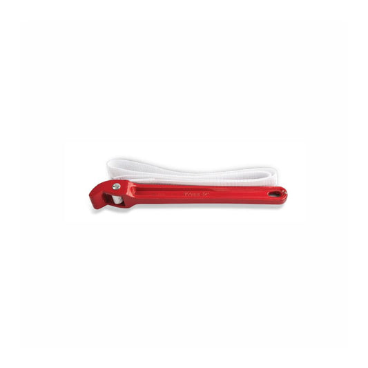CLARKE | Strap Wrench 8 inch with White Color Nylon Belt & Red Color Aluminium Alloy Handle | SW8C