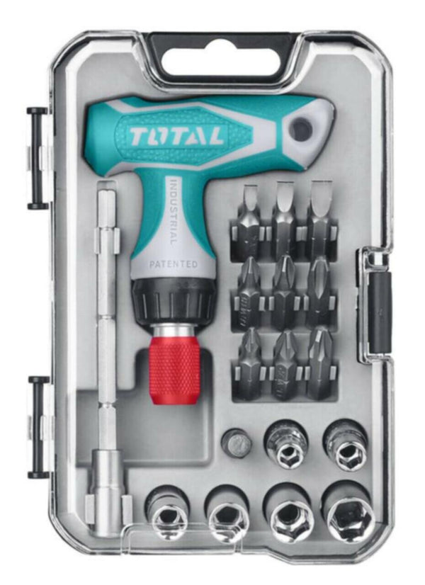 TOTAL | 24 Pcs T-Handle Wrench Screwdriver Set | TACSD30186