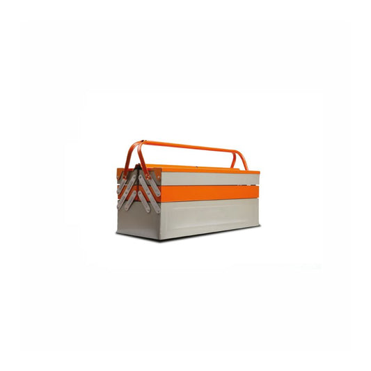 CLARKE | Metal Tool Box 5 tray, 21 inch Orange Color with Anti-Finger Trap System | TB5C