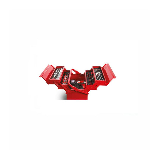 CLARKE | Tool Box 85 pcs Set, Red Color with Anti-Finger Trap System | TB85C