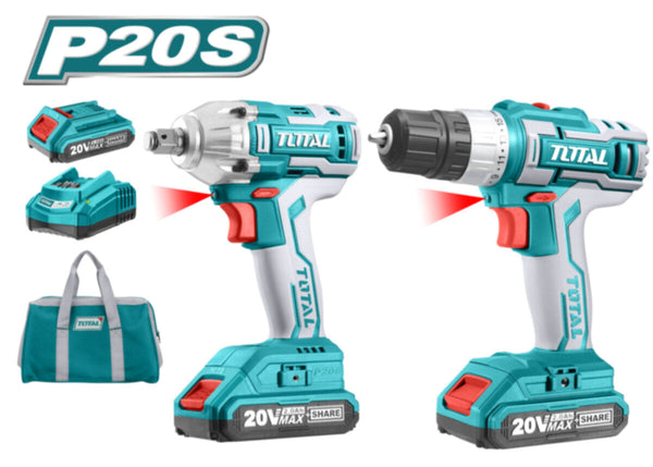 TOTAL | Li-ion Cordless Combo Kit 20V / 2Ah | TCKLI2007
