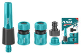 TOTAL | 5 Piece Hose Connector with Twist Nozzle Set | THHCS05122