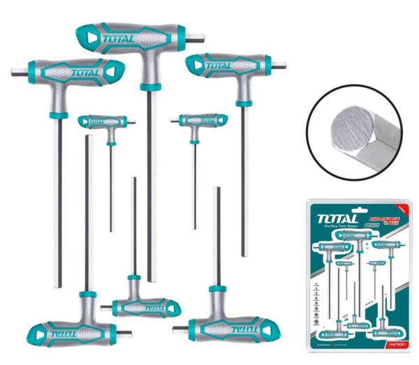 TOTAL | T-handle Hex Wrench Set 8 Pcs | THHW8081