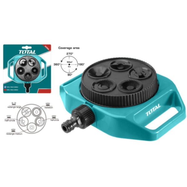 TOTAL | Plastic 5 In 1 Turret Sprinkler | THPS63022