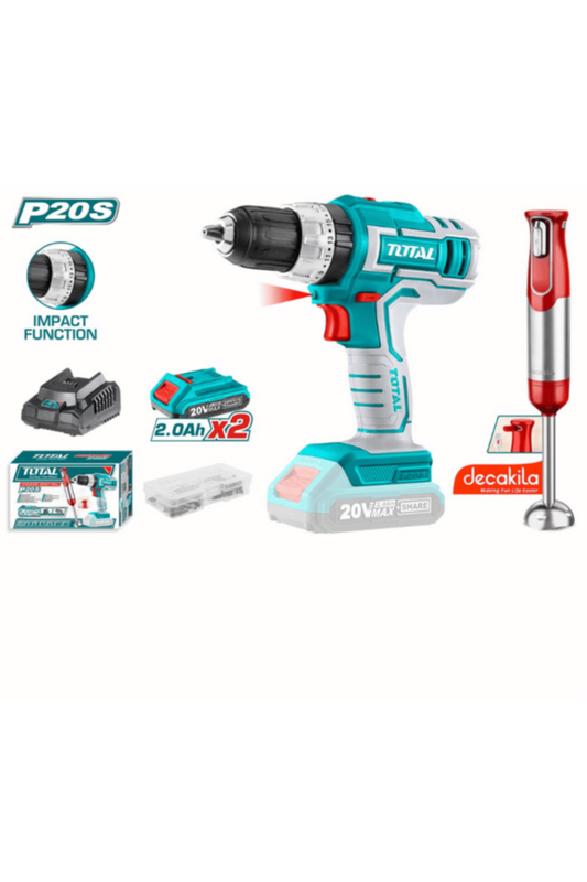 TOTAL | Li-ion Cordless 2Pcs Combo Kit