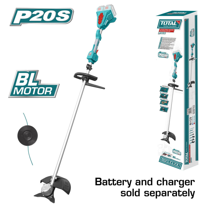 TOTAL | Lithium String Trimmer and Brush Cutter 20V | TSTLI20028