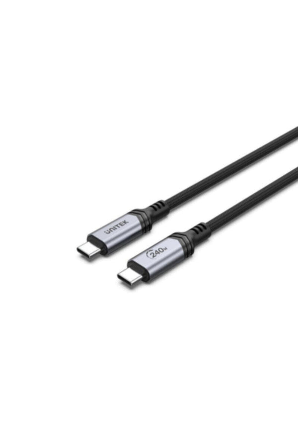 UNITEK | 2M USB Type-C 240W 48V 5A Power Delivery 3.1 Braided Charging Cable | C14110GY-2M