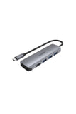 UNITEK | 6-in-1 USB 3.1 Type-C Hub (3-Port USB3.0 + Card Reader + HDMI), Space Grey | H1107F