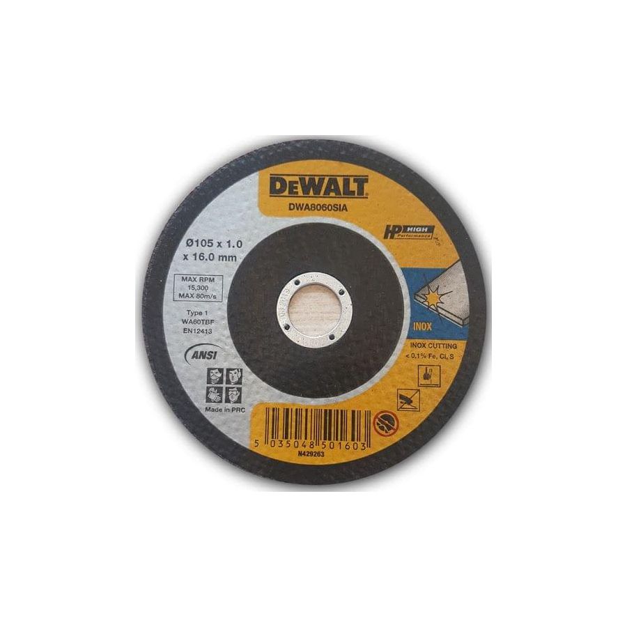 DEWALT | Extra Thin SS Cutting Wheel 105X1.0X16mm | DWA8060SIA
