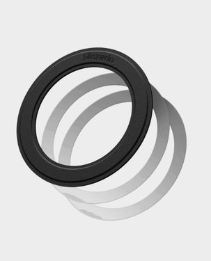 MOXEDO | Universal Metal Ring MagSafe Converter Strong Adhesive 1mm Thin with Metal Plates Compatible with All Mobiles Black | MX-CM051