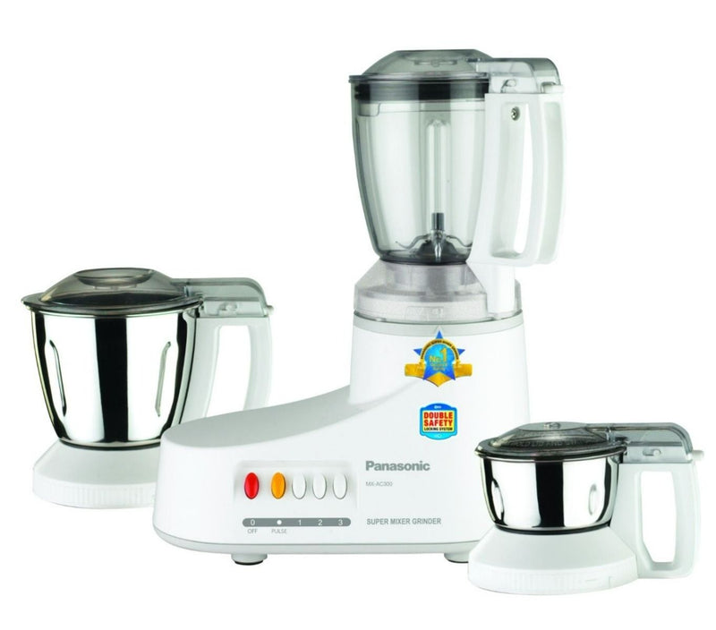 PANASONIC | 1000W Mixer Grinder with 3 Jars MX-AC300WTZ | APAKAAC300WTZ