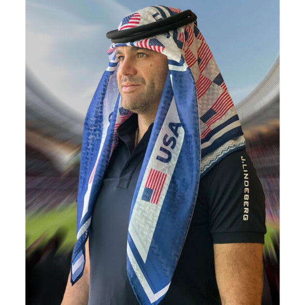 USA | Football fan head gear Arabic Style - Ghutra and Egal set- |- One- size