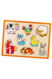 VIGA | Flat Puzzle - Farm Animals Age 3+ Yrs | 50017