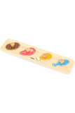 VIGA | Flat Puzzle - Meat & Fish Rectangular | 44533