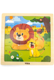 VIGA | Wooden 9 Piece Puzzle - Lion | 44627