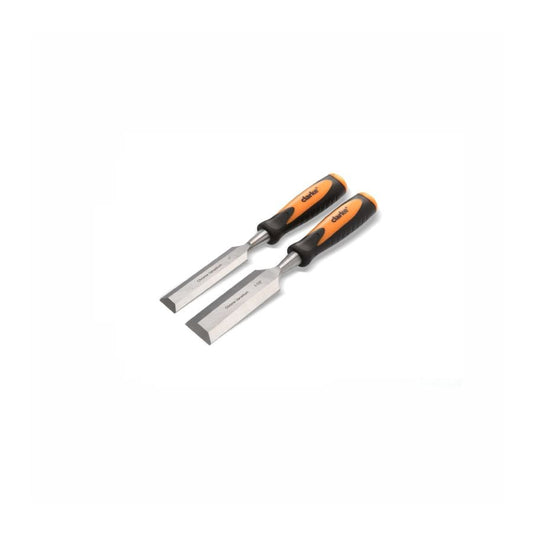 CLARKE | Wood Chisel 1/2 inch Chrome Carbon Steel Blade with Orange/Black Color Impact Resistant Handle | WC1/2C