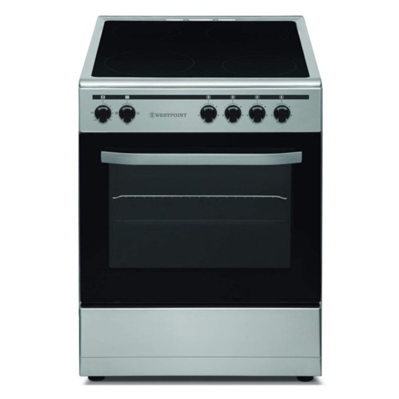 WESTPOINT | Vitro Ceramic Electric Cooker 4 Hobs Silver | WCAM6640E1