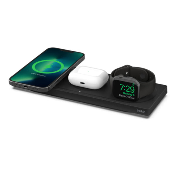 BELKIN | BOOST-'CHARGE PRO 3-in-1 Wireless Charging Pad with MagSafe Black | WIZ016myBK