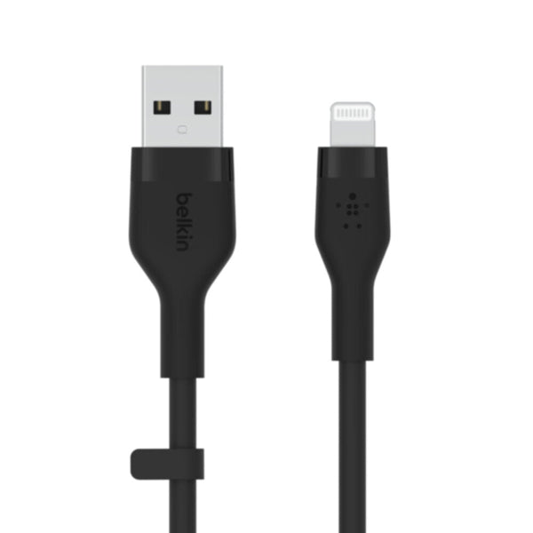 BELKIN | BOOST-'CHARGE Flex USB-A Cable with Lightning Connector 1m Black | CAA008BT1MBK