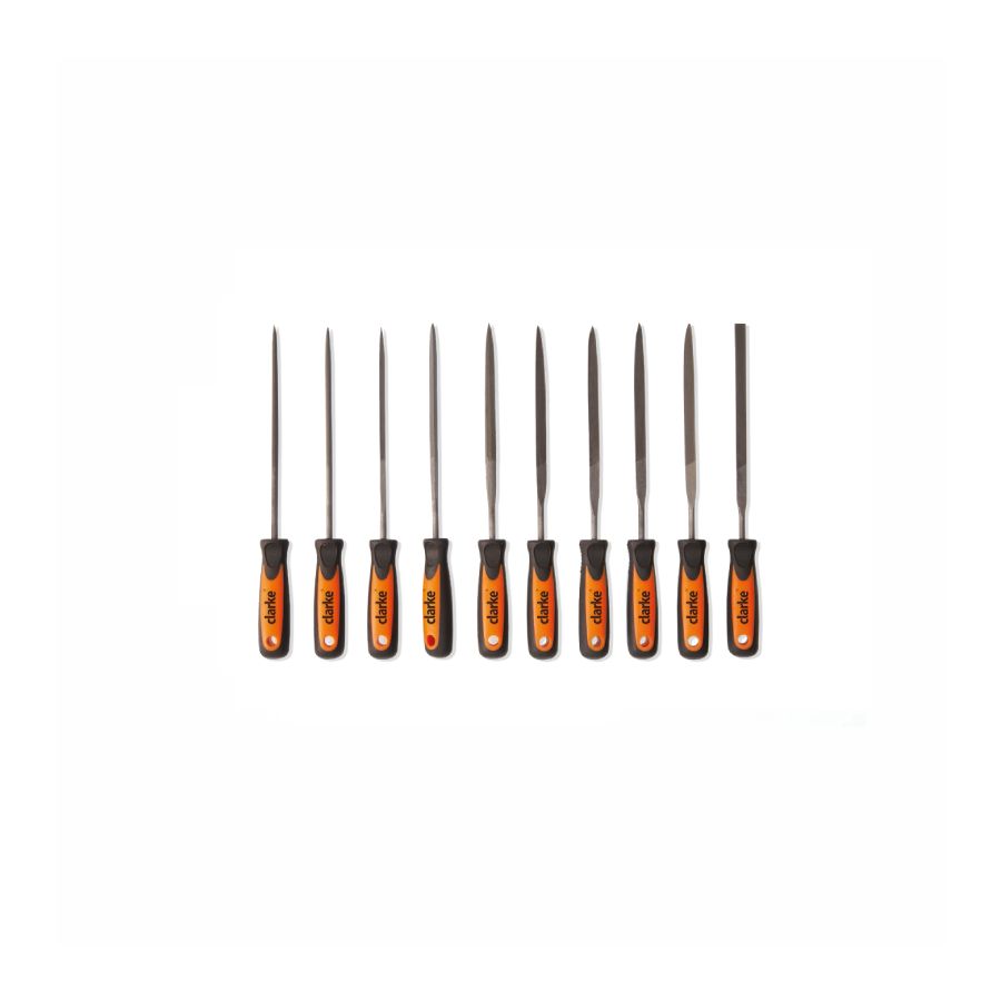 CLARKE | Warding File Set 140mm, 10 pcs Set with Orange/ Black Color Handle | WFS10