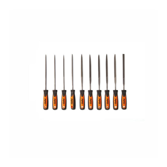 CLARKE | Warding File Set 140mm, 10 pcs Set with Orange/ Black Color Handle | WFS10
