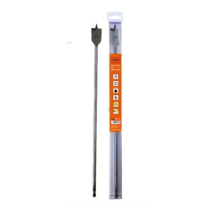 CLARKE | Flat Wood Bit 25mm | ZB25X400C
