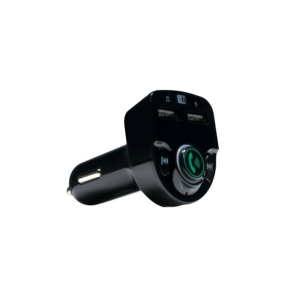HEATZ | Bluetooth Fm Modulator,With 2 Usb Port,Specially For Heavy Vehicles,With Noise Cancellation Black | Z20