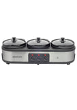 ZENAN | Triple Slow Cooker 2.5Ltrs 3 Bowls | ZSCR-3X25