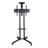 ZENAN | Tv Stand with Castor Wheel Black For Size 32