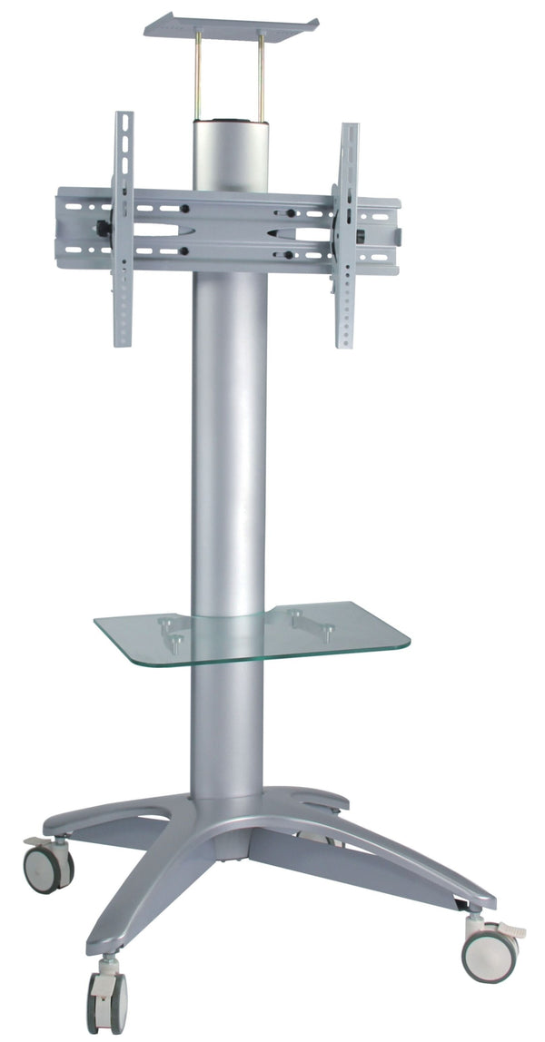 ZENAN | Tv Stand with Castor Wheel Silver For Size 32"-65" inch 50kg | ZTS-CT001